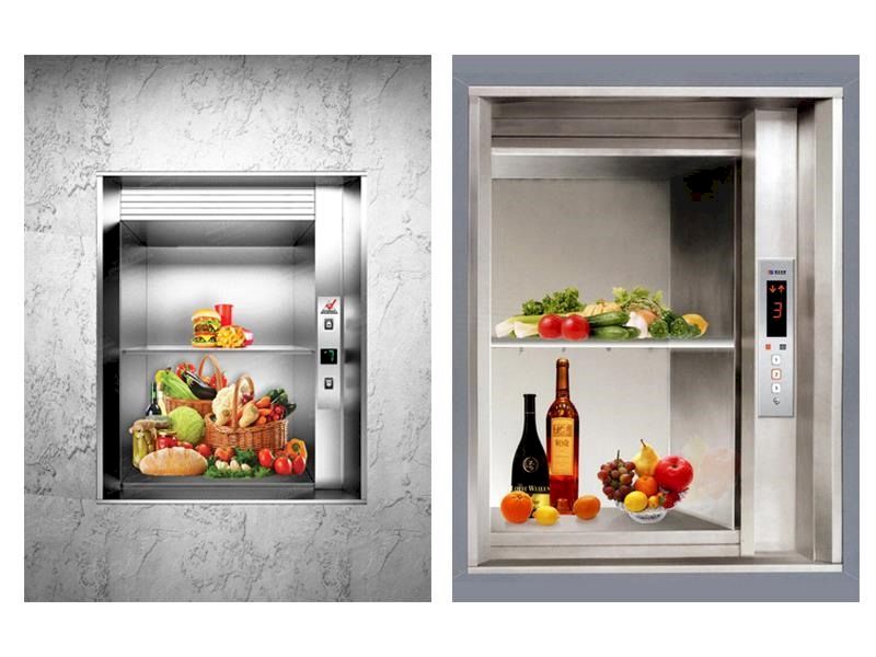 Thang máy tải thực phẩm là loại thang máy nhỏ được dùng để chở thực phẩm