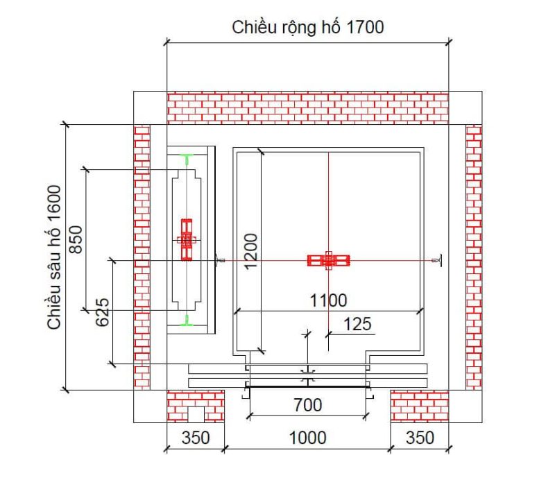 bản vẽ cửa thang máy